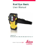 Preview for 1 page of Leica Rod Eye Basic User Manual