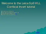 Предварительный просмотр 2 страницы Leica Sp5 WLL STED Tutorial Manual