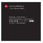 Leica SUMMARIT-S 1:2.5/35mm ASPH Instructions Manual preview