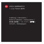 Leica SUMMARIT-S 1:2.5/70mm ASPH Instructions Manual preview