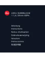 Leica summilux-m Instruction Manual предпросмотр