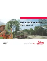 Предварительный просмотр 1 страницы Leica TPS800 Series User Manual