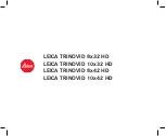 Preview for 3 page of Leica TRINOVID 10 x 32 HD Instructions Manual