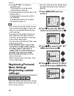 Предварительный просмотр 62 страницы Leica V-LUX 1 Instructions Manual