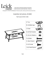 Leick Home 11404 Assembly Instructions предпросмотр