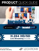 Leightronix IncodeX Stream Product Quick Manual предпросмотр