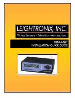 Leightronix MINI-T-NET Installation Quick Manual предпросмотр