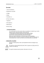 Preview for 2 page of LEINER PERGOLA L Instructions For Use Manual