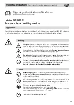 Предварительный просмотр 13 страницы Leister BITUMAT B2 Operating Instructions Manual