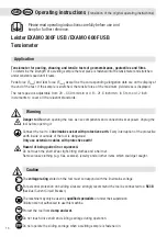 Preview for 16 page of Leister EXAMO 300F USB Operating Instructions Manual