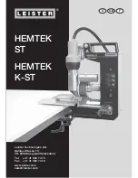 Предварительный просмотр 1 страницы Leister HEMTEK K-ST Operating Instructions Manual