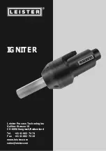 Leister Igniter BM2 Operating Instructions Manual preview