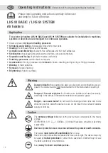 Предварительный просмотр 12 страницы Leister LHS 91 Operating Instructions Manual