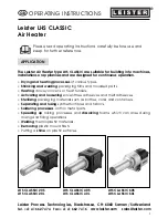 Leister LHS CLASSIC 20S Operating Instructions Manual preview