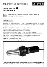 Leister Mistral Operation Instruction Manual preview