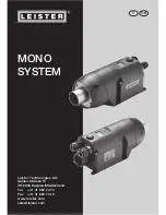 Preview for 1 page of Leister MONO 6 SYSTEM Operating Instructions Manual