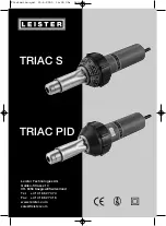 Preview for 1 page of Leister Triac PID Operating Instructions Manual