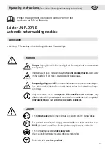 Preview for 9 page of Leister Unifloor E Operating Instructions Manual