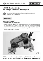 Leister Uniplan Wedge Operating Instructions Manual предпросмотр