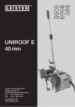 Leister UNIROOF E 40 mm Operating Instructions Manual предпросмотр