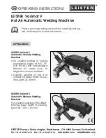 Leister Varimat V Operating Instructions Manual предпросмотр