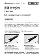 Leister Welding-Pen A Operating Instructions Manual preview