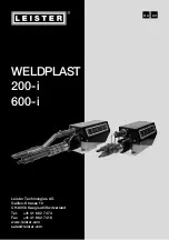 Leister WELDPLAST 200-i Operating Instructions Manual preview