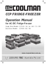 Предварительный просмотр 1 страницы LEISURE-TEC MYCOOLMAN CCP 105 Operation Manual