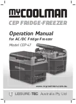 LEISURE-TEC myCOOLMAN CEP 47 Operation Manual предпросмотр