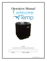 Leisure Temp LT1000 Operation Manual предпросмотр