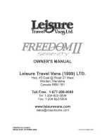 Preview for 1 page of Leisure Travel Vans Freedom II Serenity Owner'S Manual