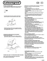 Предварительный просмотр 3 страницы Leisuregrow LG-320 Assembly And Operating Instructions Manual