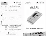 Preview for 1 page of LeisureTech Abus ABX-88 Installation Manual