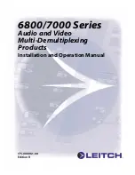 Leitch 6800/7000 Series Installation And Operation Manual preview