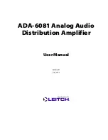 Preview for 5 page of Leitch ADA-6081 User Manual