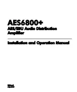 Предварительный просмотр 3 страницы Leitch AES6800+ Installation And Operation Manual