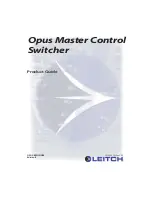 Leitch Opus Master Control Product Manual preview