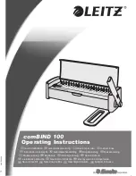 LEITZ comBIND 100 Operating Instructions Manual preview