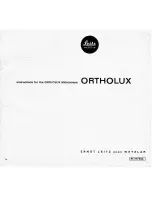 LEITZ ortholux Instruction Manual preview