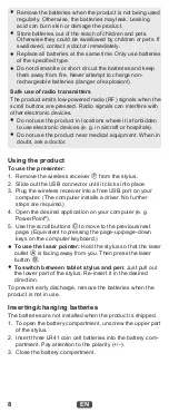 Preview for 8 page of LEITZ PRO PRESENTER Instructions For Use Manual