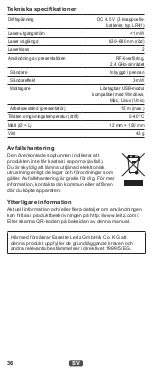 Preview for 36 page of LEITZ PRO PRESENTER Instructions For Use Manual