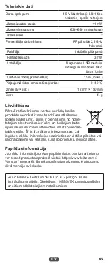 Preview for 45 page of LEITZ PRO PRESENTER Instructions For Use Manual