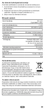 Preview for 69 page of LEITZ PRO PRESENTER Instructions For Use Manual