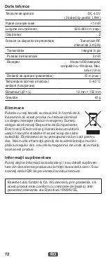 Preview for 72 page of LEITZ PRO PRESENTER Instructions For Use Manual