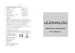 Preview for 1 page of Lejonklou KINKI3 User Manual