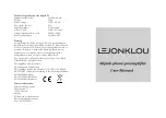 Lejonklou Slipsik 5 User Manual preview