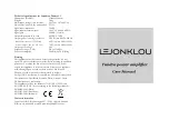 Preview for 1 page of Lejonklou Tundra 1.1 User Manual