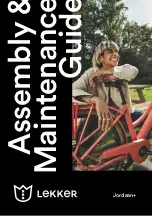 Lekker Jordaan+ Assembly & Maintenance Manual preview