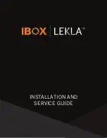 Предварительный просмотр 1 страницы Lekla Ibox Installation And Service Manual