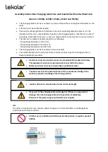 Предварительный просмотр 1 страницы Lekolar 119366 Assembly Instructions